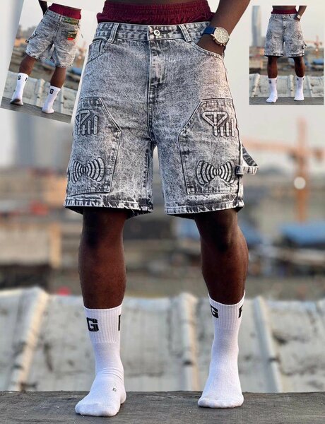 Shorts en jean décontractés motifs