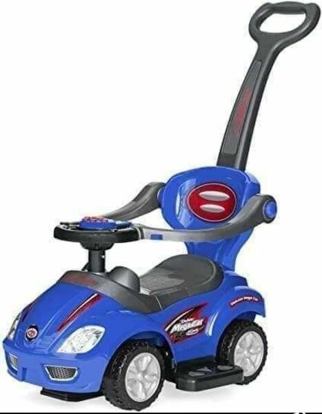 Voiture à pousser enfant bleue