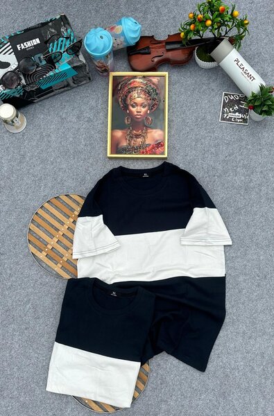 T-shirt bicolore moderne Homme