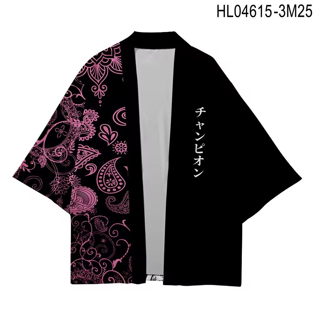 Veste kimono avec motifs élégants