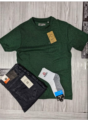 Men's Combo T-shirt, jeans and socks