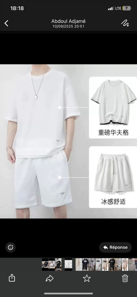 Ensemble T-shirt et Short Homme