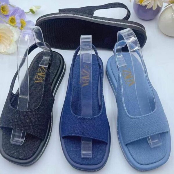 Ladies jeans sandals