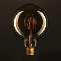 filament Light bulb LED, 2000K warm light, globe type, E27, 7W