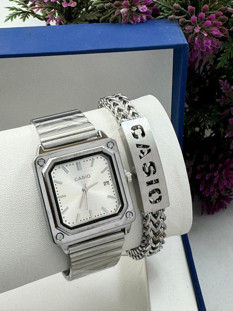 Casio Chain watch and Bracelet set