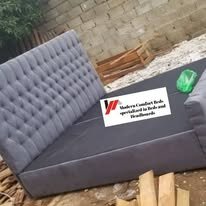 custom made bed with a high base