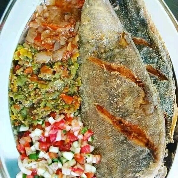 Poisson Grillé  avec Attieké