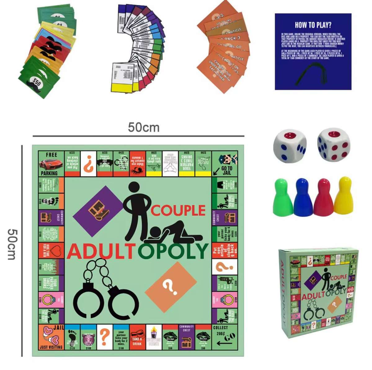 Jeu Couple Adultopoly