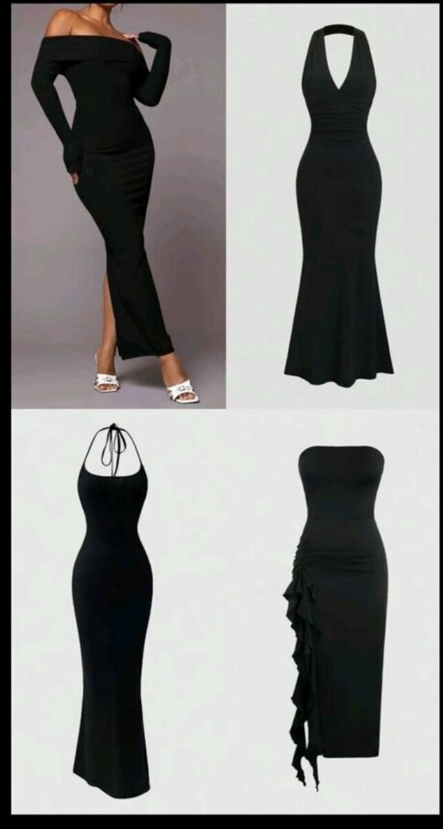 Robe Noire Élégante Femme