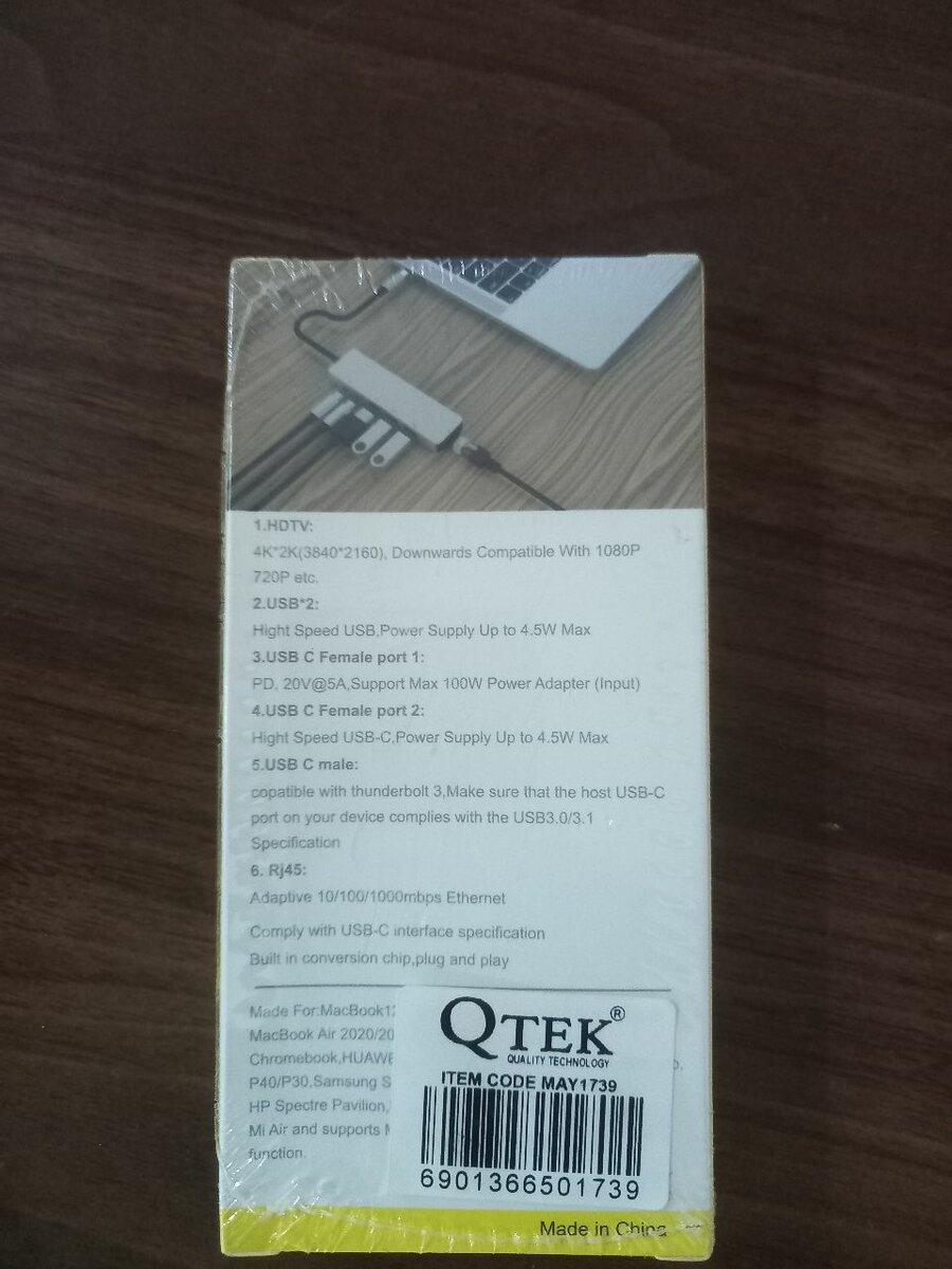 Adaptateur USB-C Multifonction 6 Ports