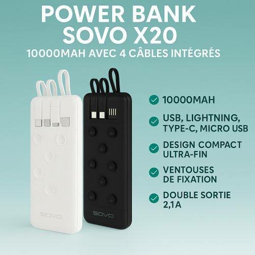 Batterie Externe SOVO X20 10000mAh