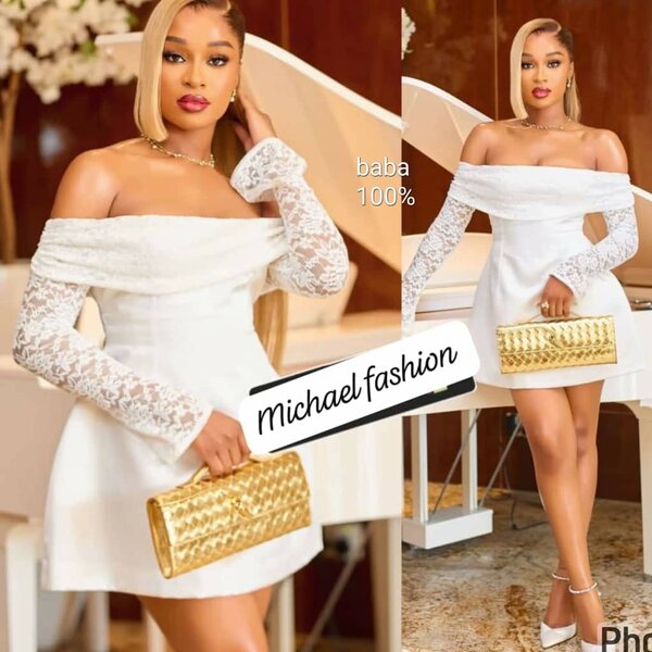 Robe élégante blanche dentelle