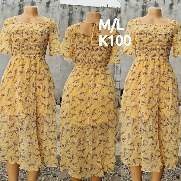 Beautiful and high-quality women's dress made of salaula silk