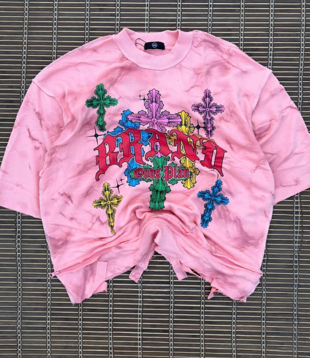 T-shirt oversize rose cool