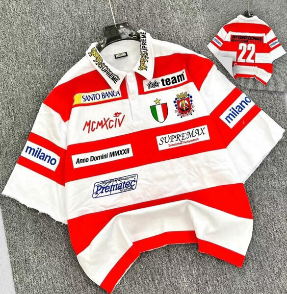 Polo oversize à rayures colorées