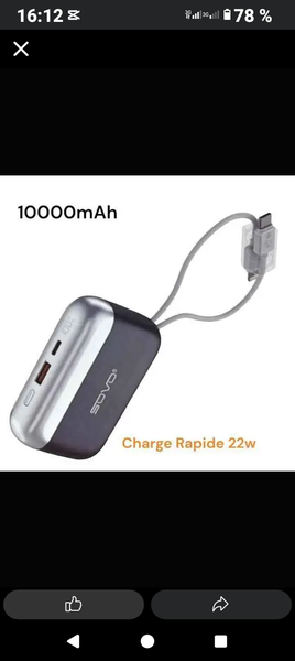 Batterie Externe 10000mAh 22W