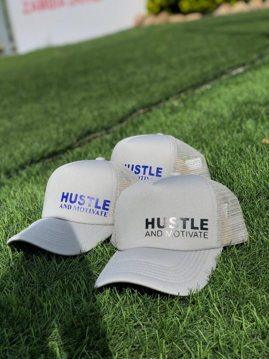 Hustle and motivate caps k65