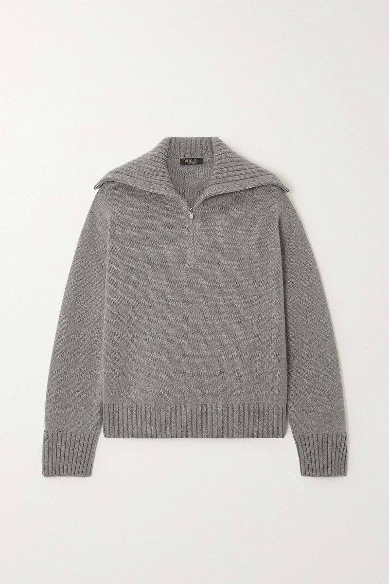 Pull en cachemire gris