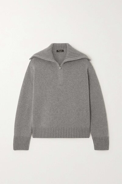 Pull en cachemire gris