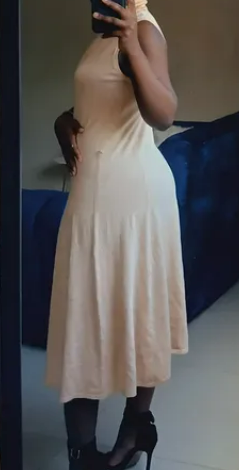 Poll neck cotton dress