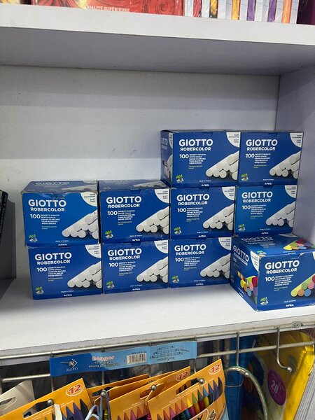 Craies blanches Giotto - 100 pièces