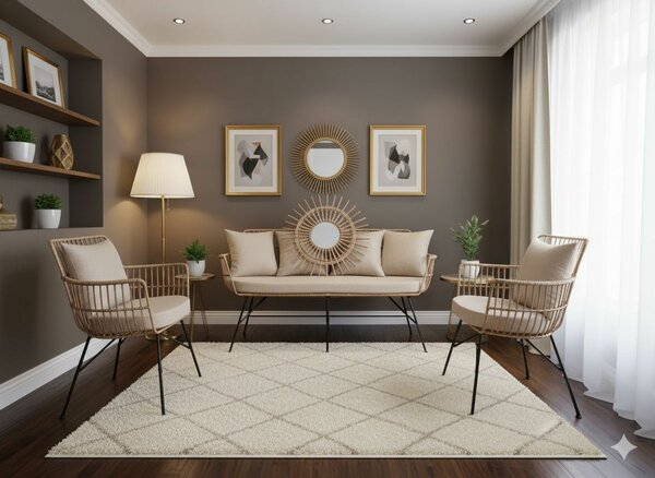 Salon moderne en osier