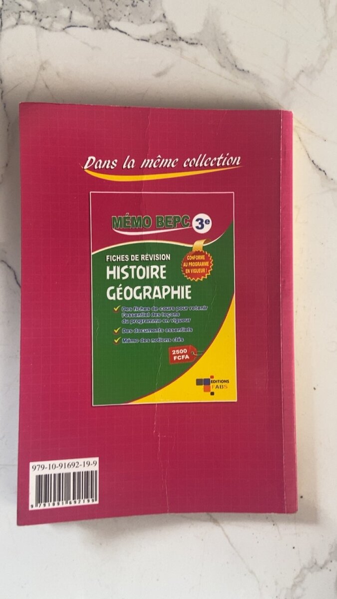 Fiches Révision Histoire Géographie