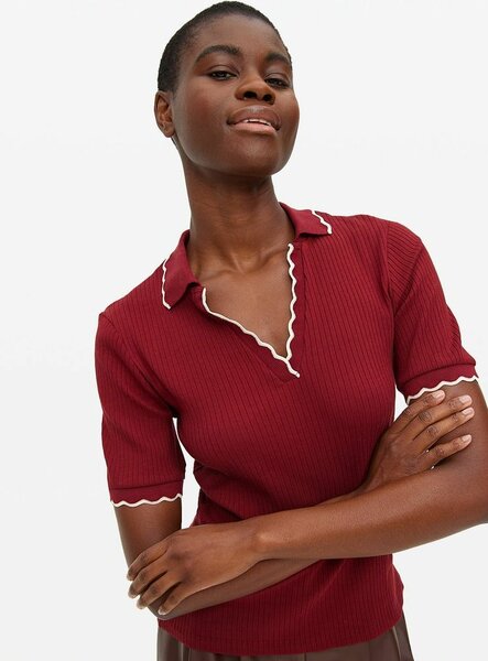 Top féminin en maille à col