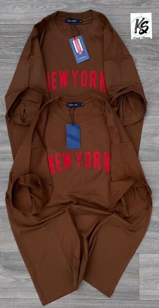 T-shirts marrons "New York"