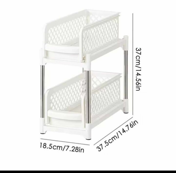 Étagère de rangement à 2 niveaux