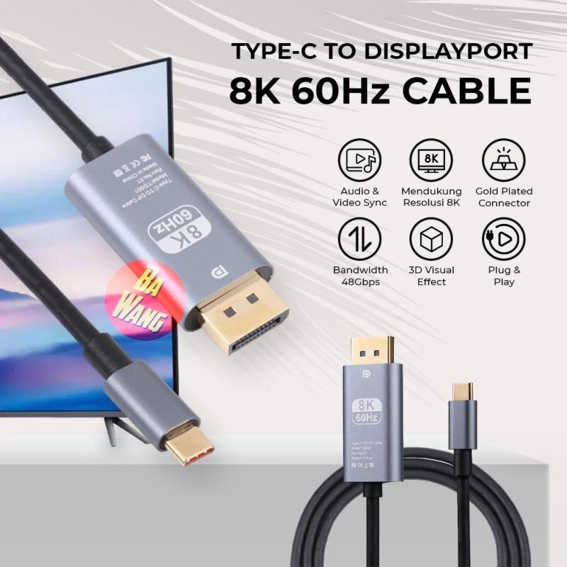 Câble 8K Type-C vers DisplayPort