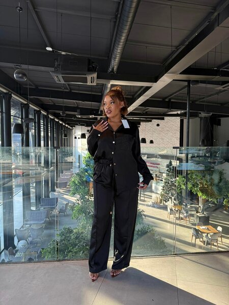 shirt and trousers black