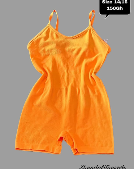 sporty orange jumpsuit