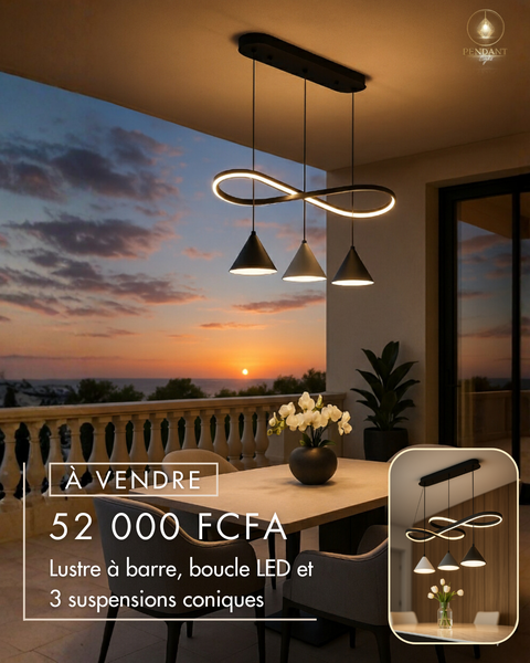 Lustre LED design moderne