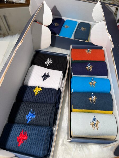 Chaussettes en coton colorées