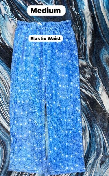 Women's cozy pajama pants blue
