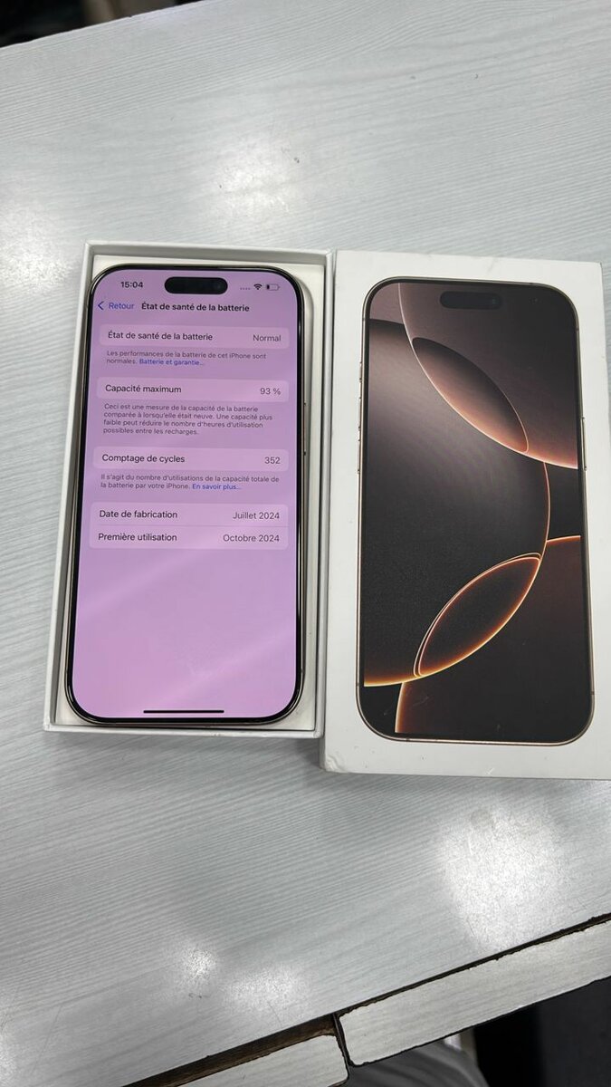 Disponible 16 Pro 128go avec c