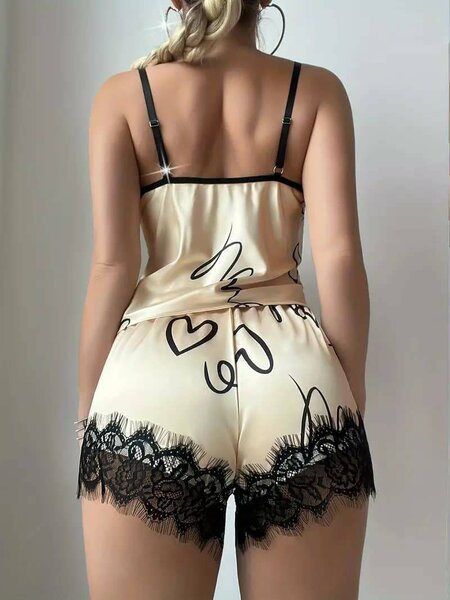 Ensemble Pyjama Satin Dentelle