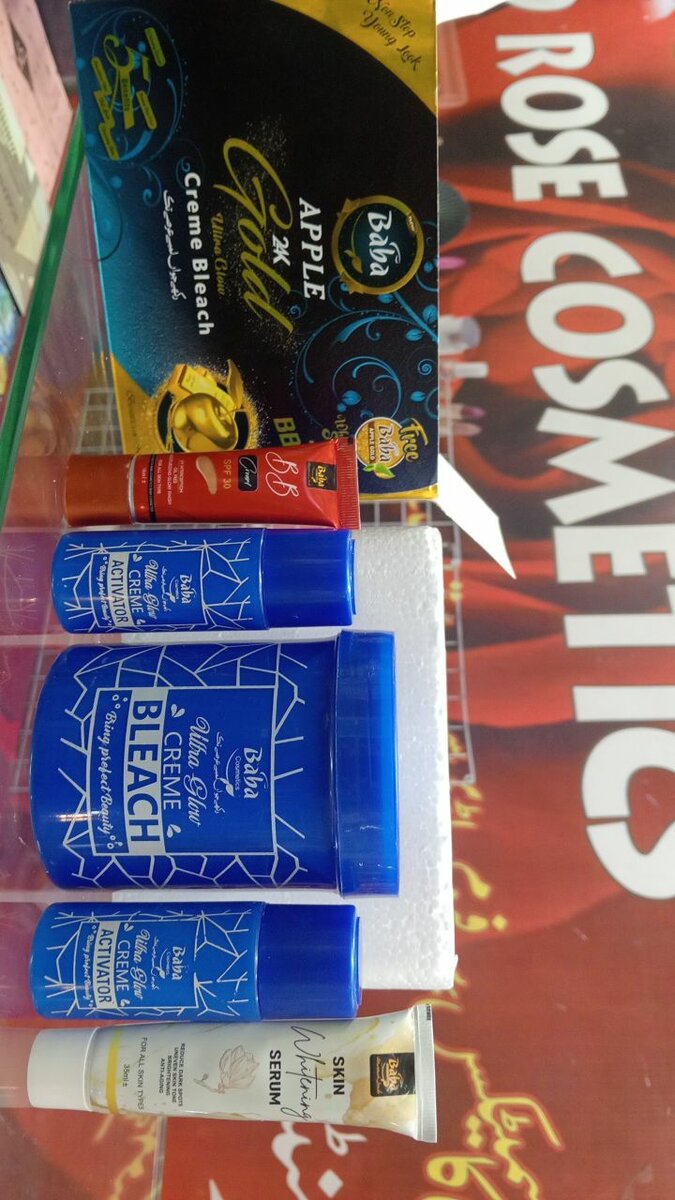 Baba Apple 24k gold bleach Cream Parlour pack