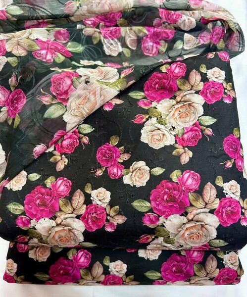 Printed lawn suit