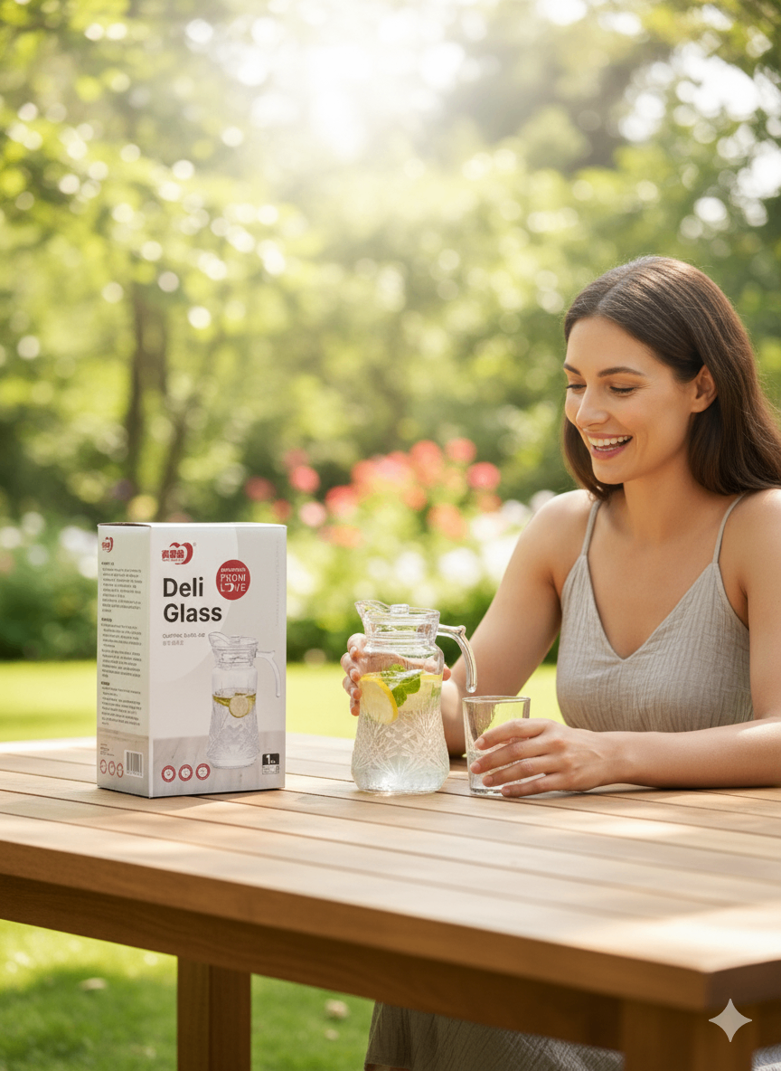 Carafe en verre Deli 1L