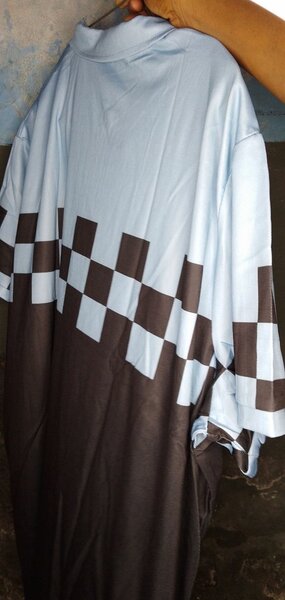 Polo rayée unisexe à zip