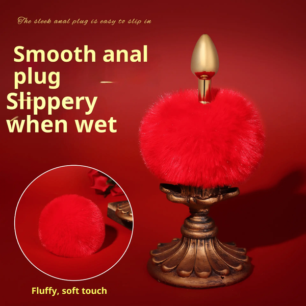 Plug anal doux peluche