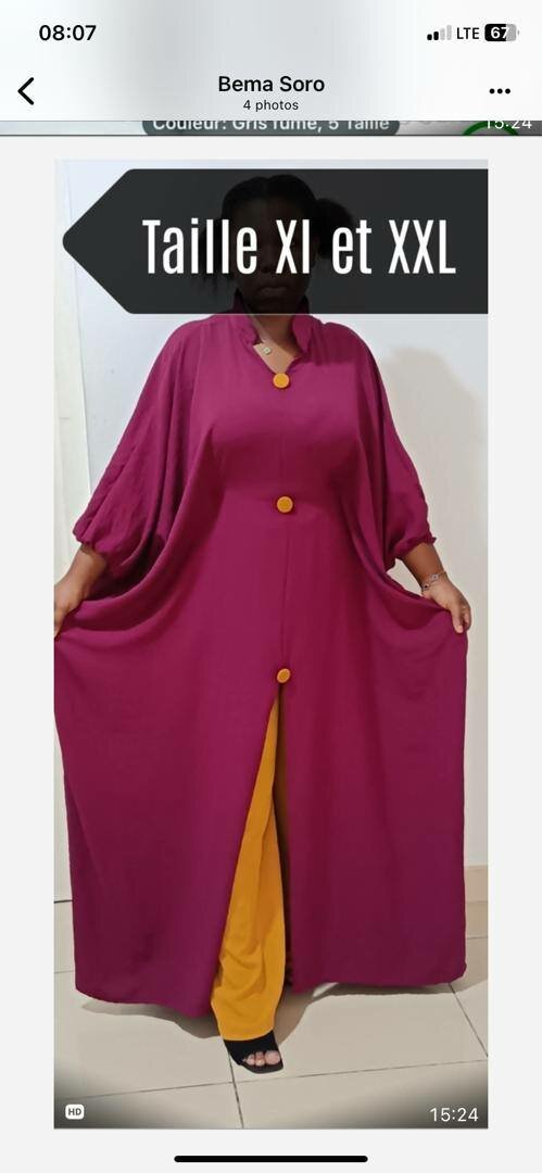 Robe longue élégante taille XL-XXL