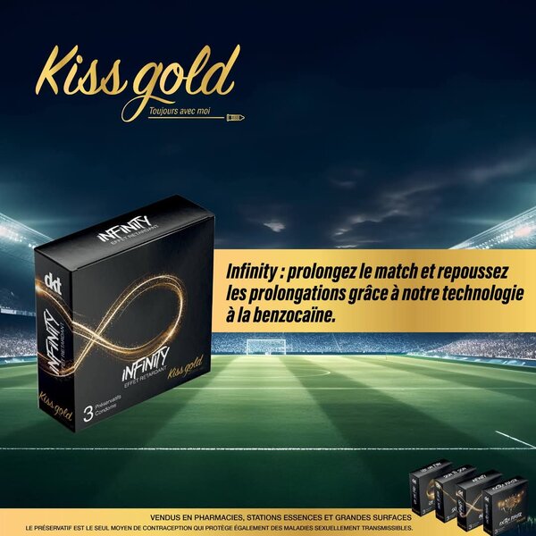 Préservatifs Kiss Gold Infinity