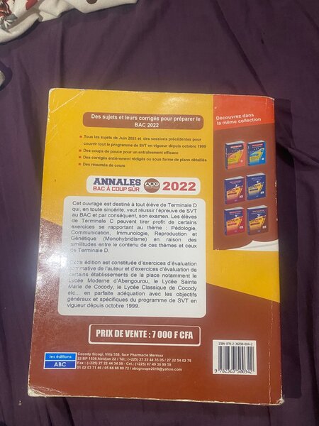 Annales BAC SVT 2022 C&D