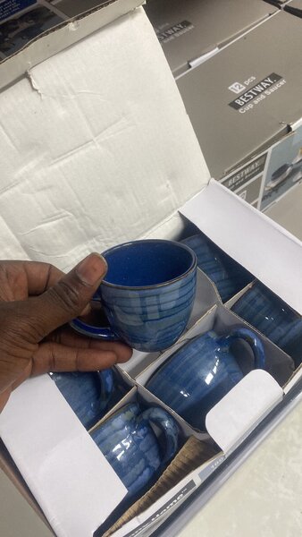 Tasses à Café en Céramique Bleue