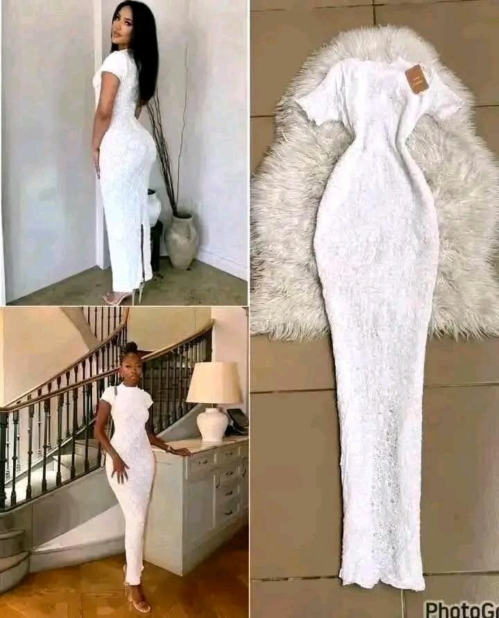 Robe en dentelle blanche élégante