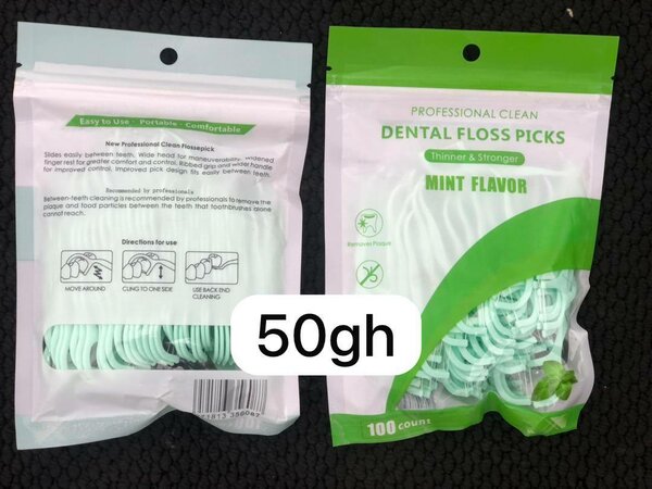100 pieces mint floss picks