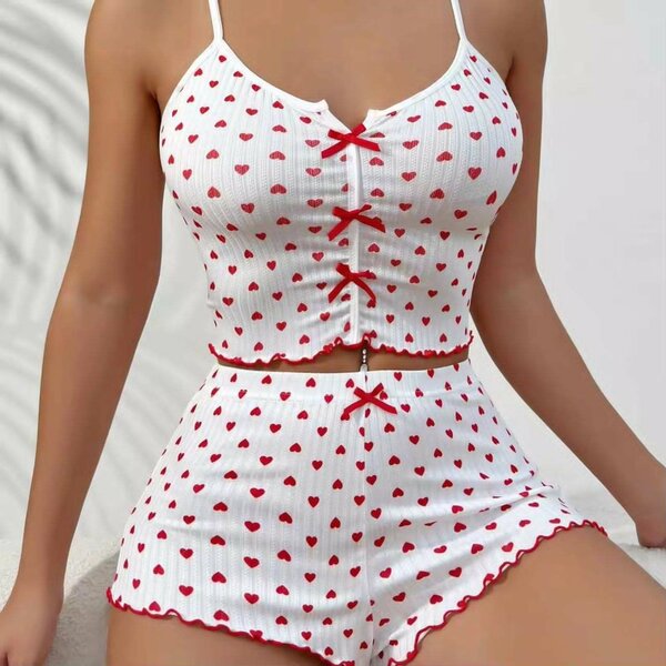 Ensemble Pyjama Cœur Femme